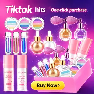 HANDAIYAN Polvo De Hadas Fairy Glow Collection, Highlighter Patting Powder, Glitter Spray, Chameleon Eyeshadow & Liquid Shimmer Set, Multi-Use Sparkle for Face Body Hair Christmas New Year Makeup