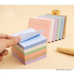 Sticky Notes Solid Color Note Pads (5-Pack, 100 Sheets Each) - Portable Camping & Hiking Outdoor Stationery, Office Accessories