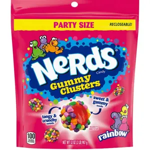 Nerds Gummy Clusters, Party Size, 32 oz, Sweet & Gummy Snack, Includes Tang & Crunchy Gummies Nerds Gummy Clusters, Party Size, 32 oz, Sweet & Gummy Snack, Includes Tang & Crunchy Gummies