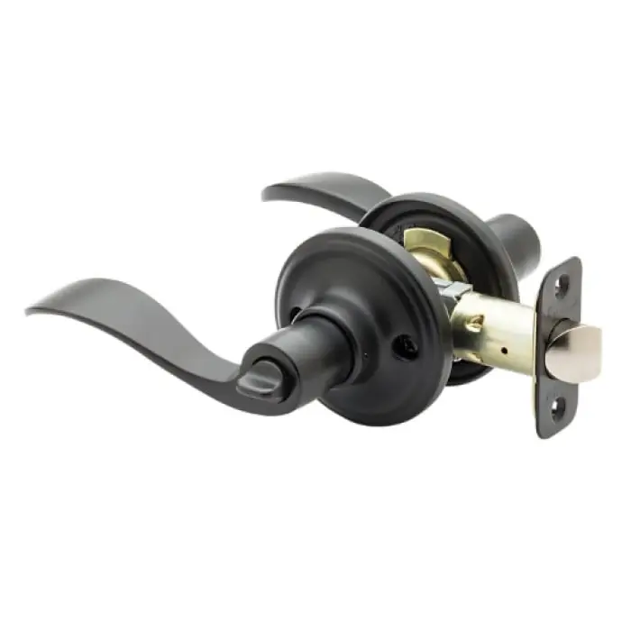 Copper Creek Hardware WL2230BC Waverlie Privacy Lever - Black, High-Quality Door Hardware for Home Needs with Dependability and Great Quality
