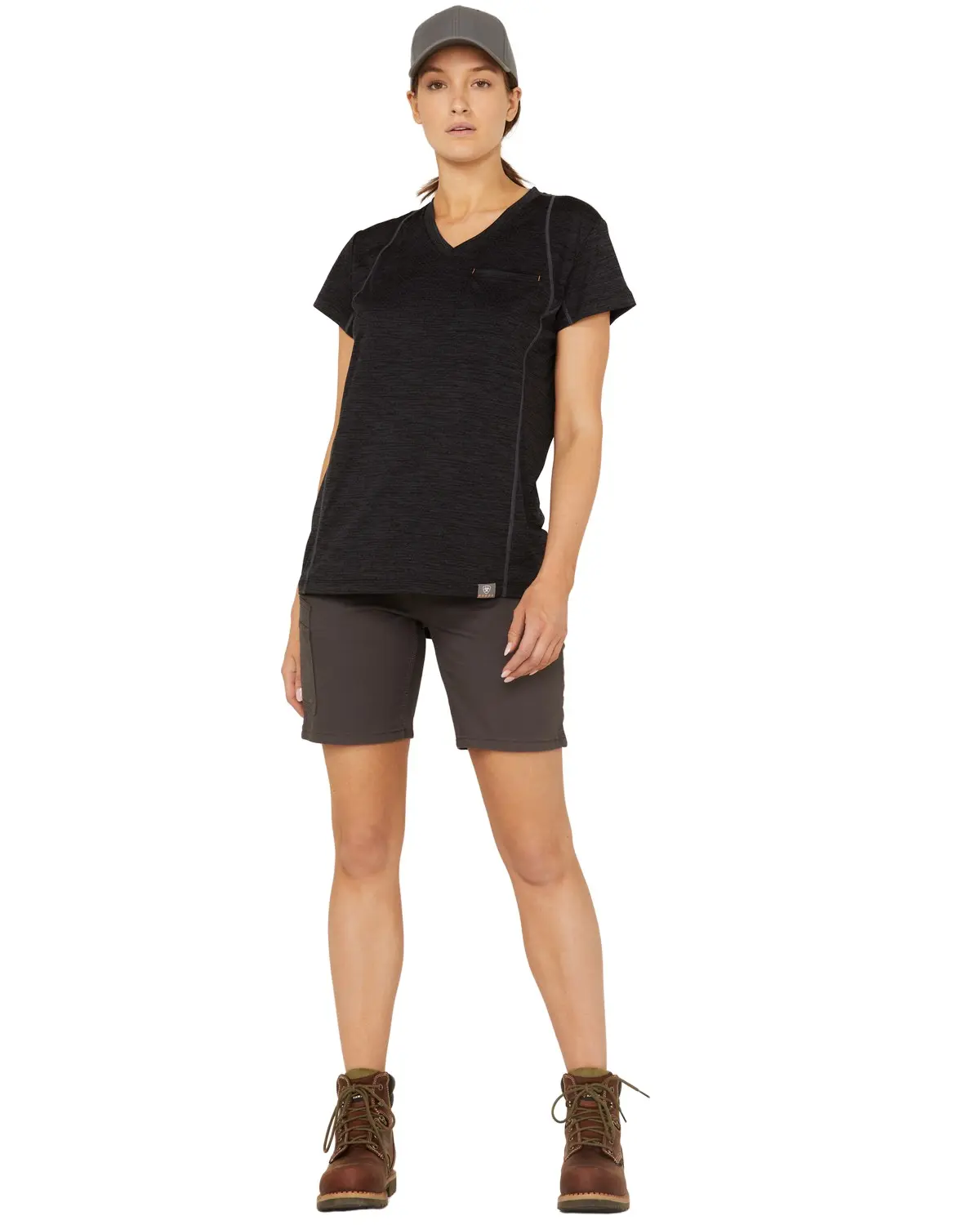 Ariat Women's Women'S Rebar Gray Durastretch Made Tough Work Shorts - 10039151