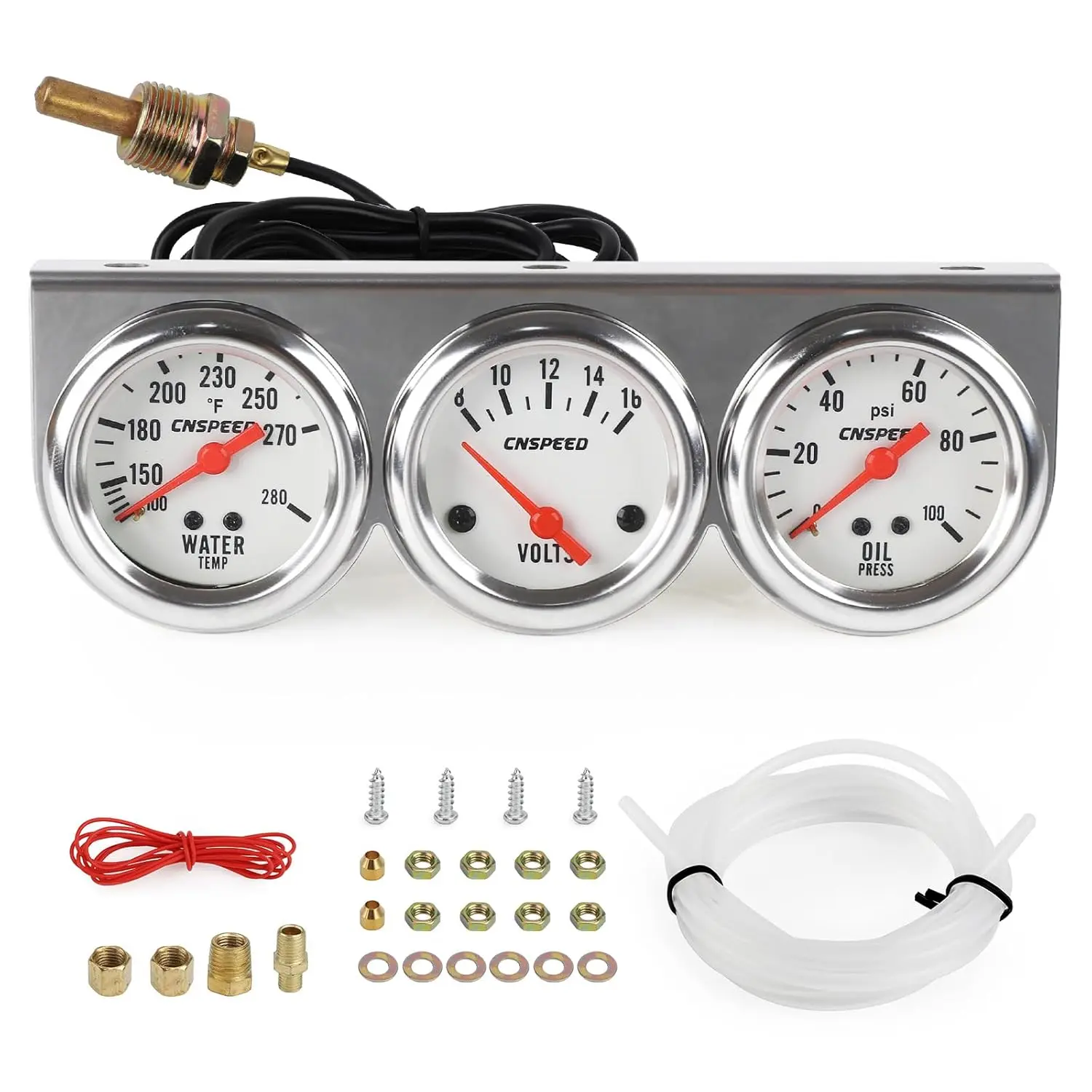2inch 52mm Triple Gauge Kit Volt Meter Water Temp Gauge Oil Pressure Gauge Car Auto Gauge