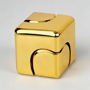 Metal Fidget Spinner Cube for Adults | EDC Desk Toy, Anxiety Stress Relief, ADHD Sensory Toy, Cool Gift for Teens Boys