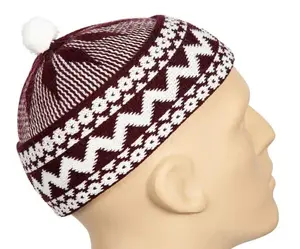 Black One Size l Hat, Men Zigzag Haji Cap, Taqiyah Taditional Turkish-Prayer kufi