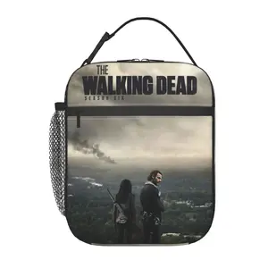 Durable The walking dead Insulated Lunch Bag, Walking dead Reusable Cooler Lunch Box and Darryl dixon Portable Leakproof Thermal Bag. Suitable for Girls, Boys and Travel Use