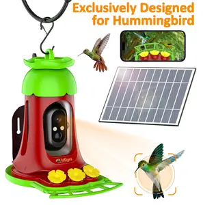Outdoor Hummingbird Feeder Camera, A Unique Gift for Bird Lovers, Enjoy Bird Watching with 3 Feeding Ports and Smart Camera Technology,Create Memories and Connect with Nature in Your Own Backyard