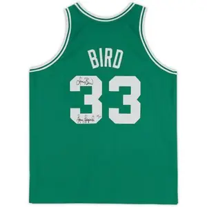 Framed Larry Bird Boston Celtics Autographed Green Mitchell & Ness 1985-1986 Authentic Jersey with "Larry Legend" Inscription- Limited Edition of 133 - Fanatics Authentic Certified
