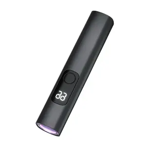 365nm Light Identification Specific UV Led Flashlight, Portable USB Rechargeable UV Light, Camping Lighting for Jewelry, Stone, Wine, Cat Moss, Wood