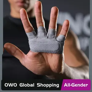 [Anti-Slip Fitness Gloves] 2pcs Unisex Half-Finger Fitness Gloves |   Anti-Slip Breathable Quick-Dry Moisture-Wicking Fabric, Ergonomic Finger Support & Lightweight for Yoga, Pilates, Gym Workouts - Light Gray/Pink/Black, Gym Accessories