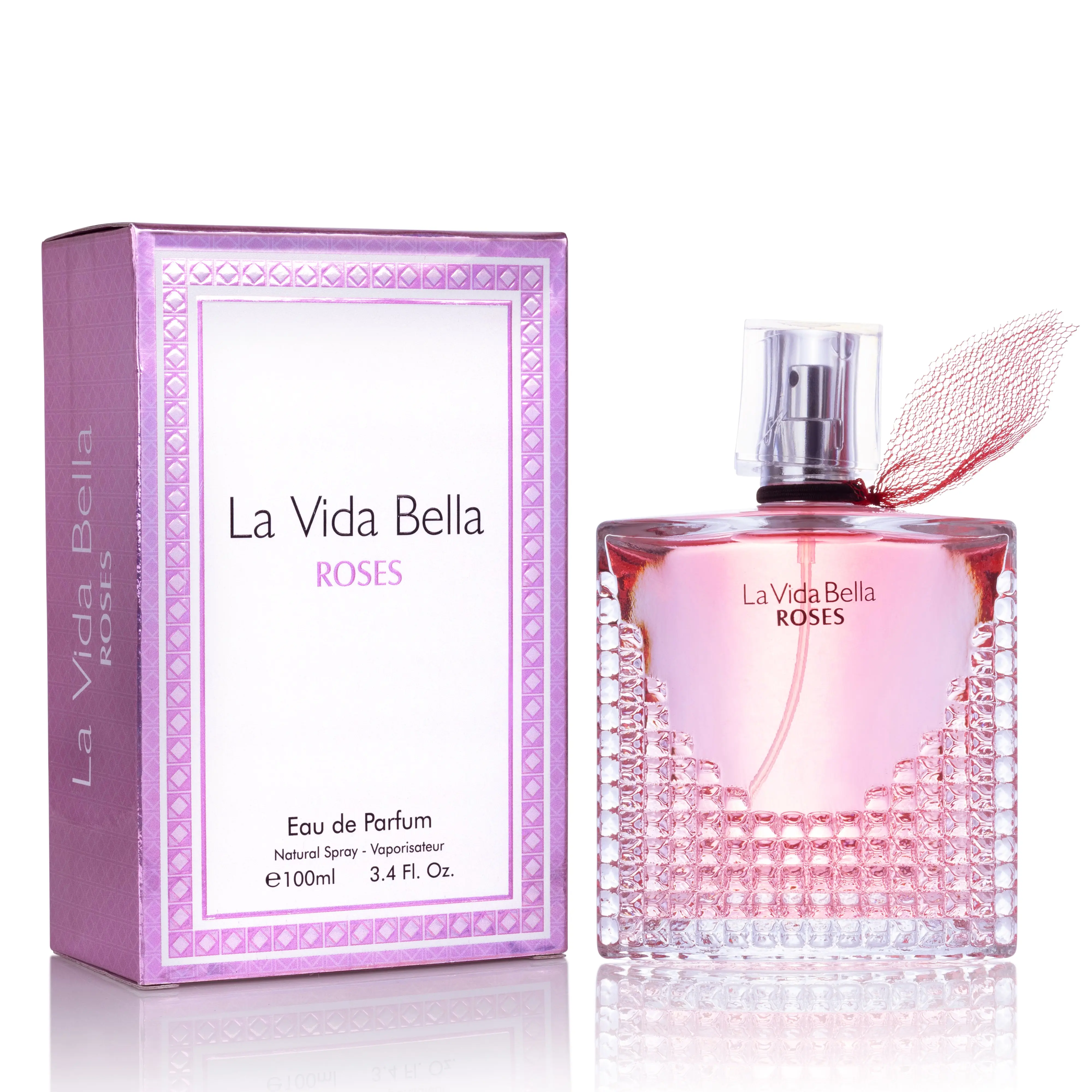La Vida Bella Roses 3.4 Oz Perfume for Women - Romantic and Luxurious Floral Fragrance | Urban Collection, Vibrant, Sensual