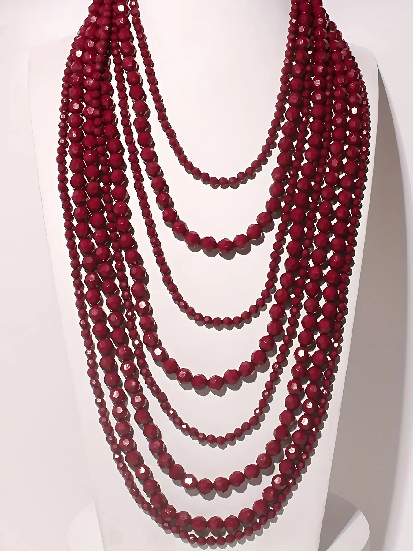Handmade Multi-Layer Beaded Chain Necklace, Bohemian Style Women's Jewelry, Boho Style Jewelry, Layered Necklaces, Perfect Party and Holiday Gift, Aesthetic Jewelry Gift, Unique Her Accessory