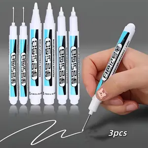 Three-Pack Marker Pens, Art Markers, Art Ceramic Graffiti Paint Pen, Oil-Based Ink, Ideal for School, Dormitory, Home Use, Practical Design