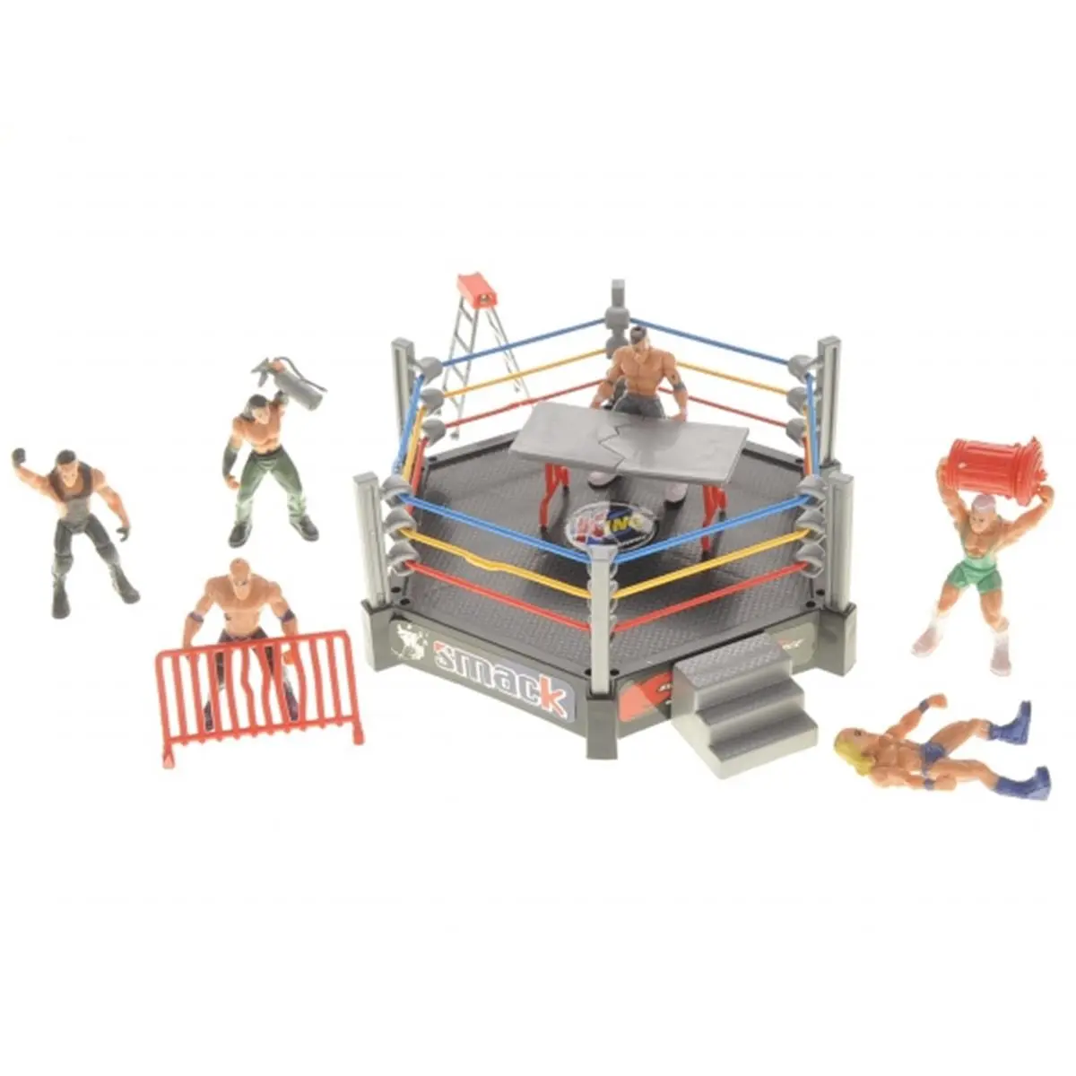 AZ Trading & Import Wrestling Action Figures with Ring Toy Set, Dog Playtime Accessory, Pet Entertainment Toy