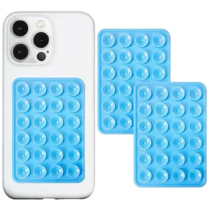 2PCS Silicone Suction Cup Phone Mount - Compact & Portable| Hands-Free Holder for Smartphones - Phone Stand •Strong Sticky Grip on Mirrors & Glass Random Color