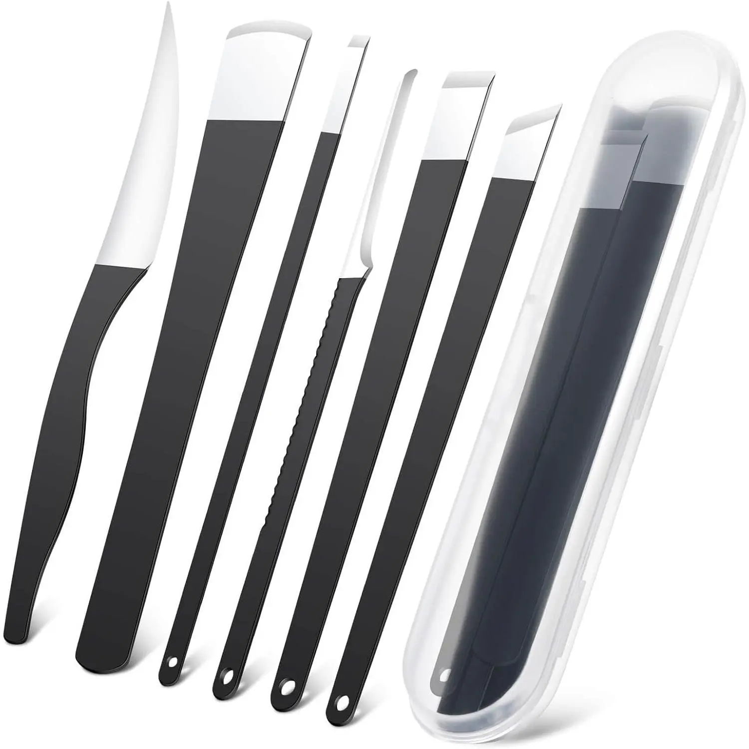 6Pcs Pedicure Knife Set, Professional Foot Knife with A Storage Box, Ingrown Toenail Removal Kit, Foot Care Tools Hard Dry Skin Remover for Hand Feet
