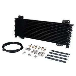 3mirrors Transmission Oil Cooler 40,000 GVW Low Pressure Drop LPD47391 with Mounting Hardware 47391 (Black)
