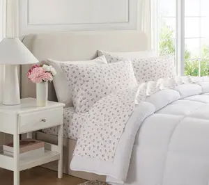 Hallmark Flower Garden 4-Piece Microfiber Bed Sheet Set, Full