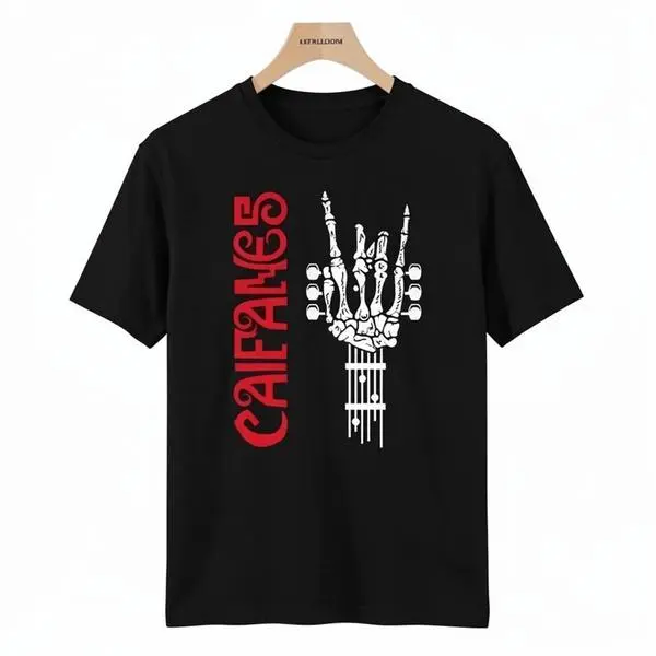 Streetwear Graphic T-Shirt | Unisex Caifanes "Rock The Silence" Fashion Tee in Soft 100% Cotton, Round Neck Short Sleeve, Graphic Art, Knit, Sporty, Customized, Shortsleeve, Breathable, Tshirt, Classic, Knitted, Pure Cotton, Simple, Top, Menswear, Casual