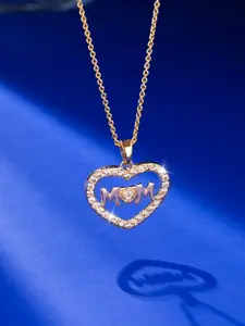 Elegant Heart Mom Zircon Necklace, Mother's Day Gift, Perfect for Daily Wear, Parties, Valentine's Day, Holiday Gifts