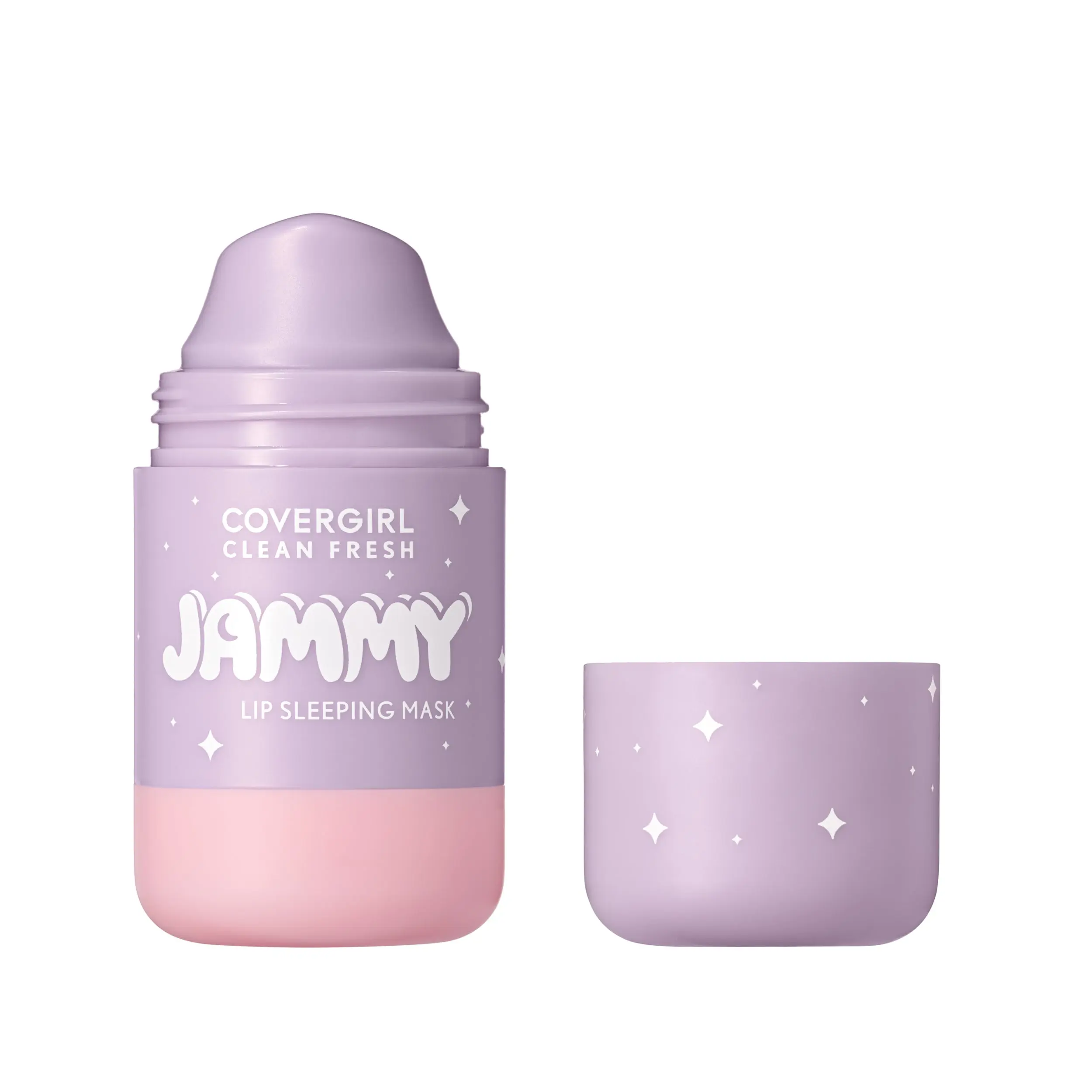 COVERGIRL Clean Fresh Jammy Lip Mask, Overnight Sleeping Mask with Shea Butter, Avocado & Grape Seed Oil, Lavender Scent, Cruelty-Free Cosmetic, 0.24oz