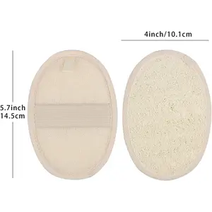 10 Pcs Exfoliating Loofah Sponge Pads - Natural Luffa & Terry Cloth, Body Scrubbers for Shower Bath Personal
