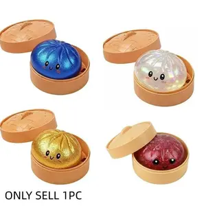 Glitter Dumpling Stress Relief Toy, Colorful Sensory Plaything, Soft Compression Toy for Parties, Birthday, Christmas Gifts