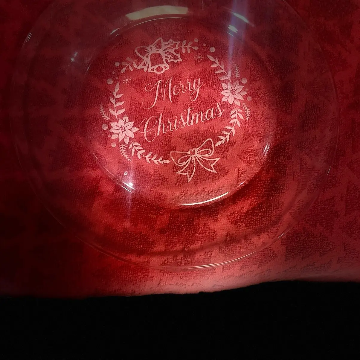 Christmas Glass Plate