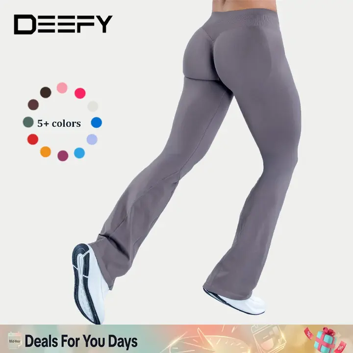 [REGULAR LENGTH] DEEFY IMPACT Flares Butt Bottoms Gymwear Workout Gym Women Butt Lifting Pants Sportswear Sports Slim Fit Tummy Control Yoga