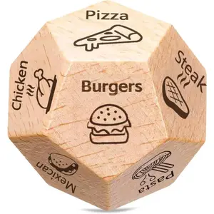 Wooden 12-Sided Decision Dice Romantic Date Night Game For Couples Ideal Stocking Stuffer And Holiday Gift For Men Women