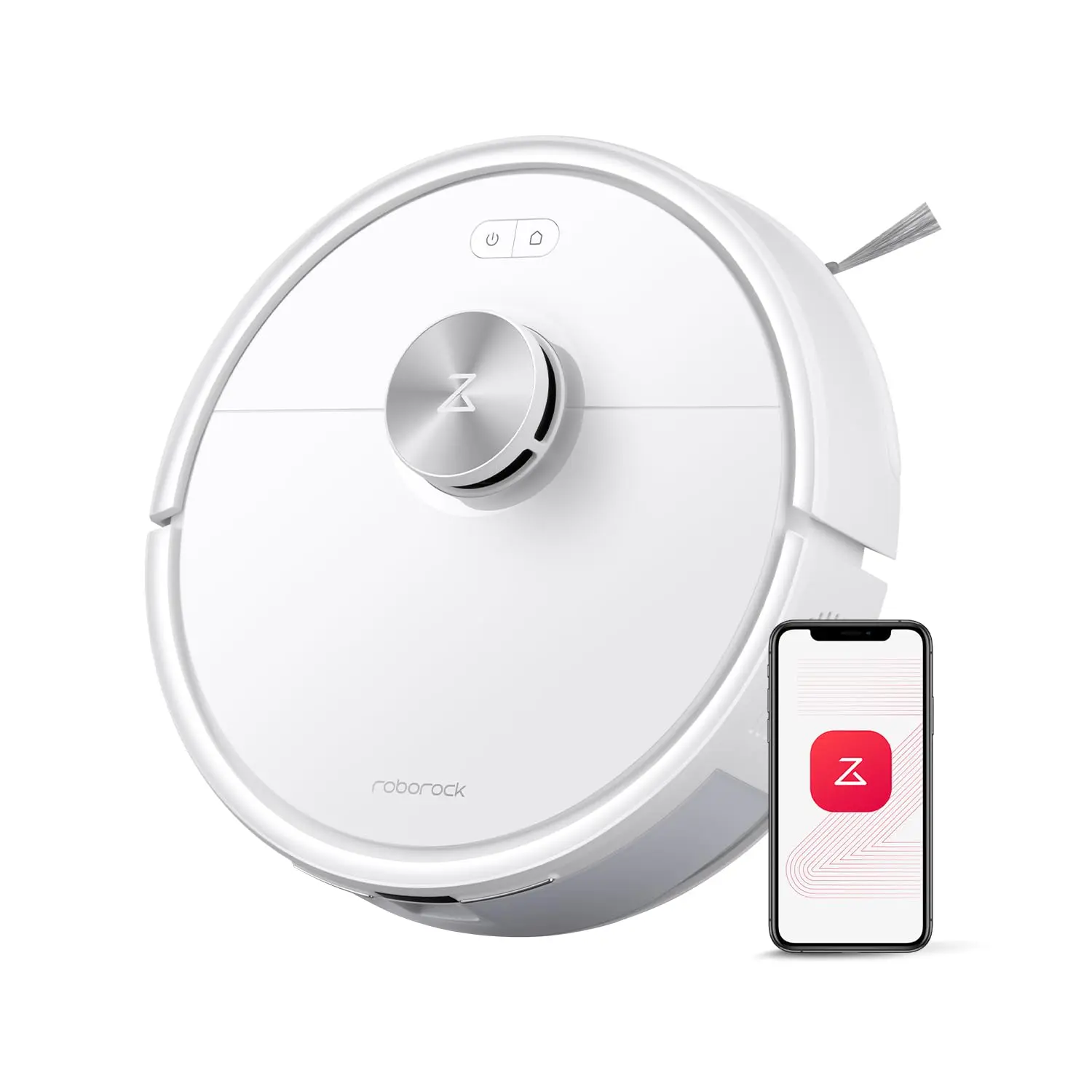 Roborock Q7 M5 Robot Vacuum and Mop Combo, 10,000Pa Hyperforce Suction, Robotic Vacuum Cleaner, Dual Anti-Tangle System, App-Controlled Mopping, Lidar Navigation, for Pet Hair and Carpet, White roborock