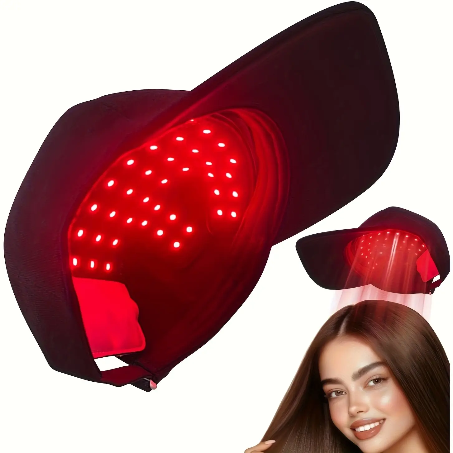 Rechargeable Light Soothing Relaxation Cap, LED Hair Care Hat with Blue Light, Hair Health, LED Technology, Lithium Battery, New Condition, Ideal for Friday Sale, Light Therapy Hat, Hair Treatment Hat