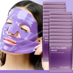 20pcs Bio-Collagen Hydrating Face Mask, Alcohol-Free Deep Moisturizing, Anti-Dry Skin, Brightening & Firming Facial Care