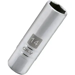 1PCS 14mm Magnetic Spark Plug Socket Powerful Magnet Retains Spark Plugs Chrome Vanadium Steel