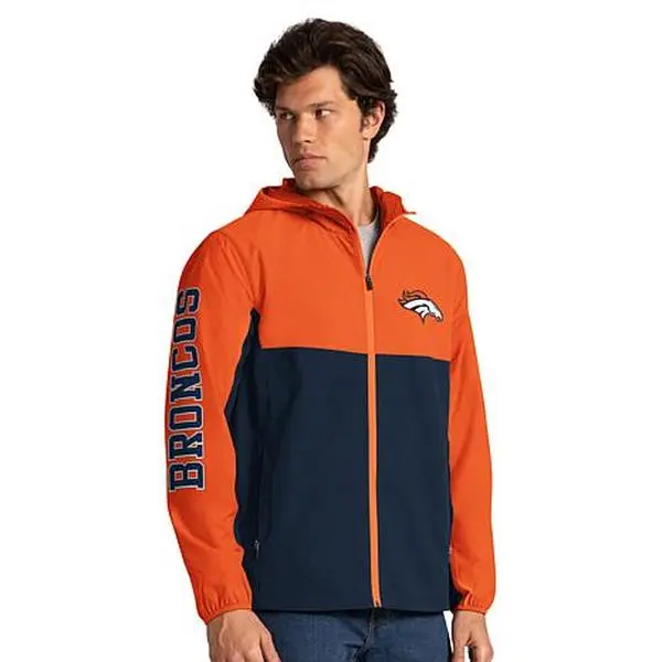 Officially Licensed NFL Lightweight Full Zip Hooded Jacket by Glll - Bucs
