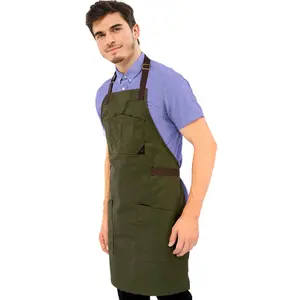 Chef Apron – Denim or Twill - Cotton Straps - Smart Pockets - Pro Chef, Cook, Barista, Bartender