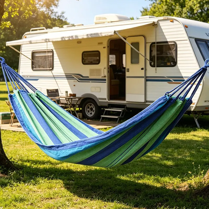 Durable Camping Hammock, Outdoor Garden Camping Hammock with Tree Straps, Portable Hammock with Storage Bag for Outdoor Camping Travel, Travel Accessory Hammock