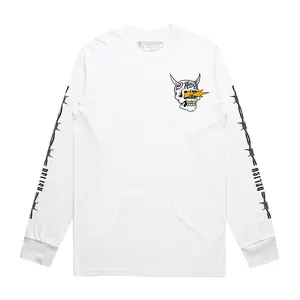 Barbed Wire  Long Sleeve - White