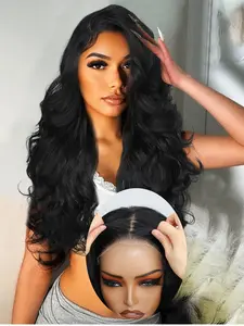 Long Body Wavy Wigs for Women, Gorgeous Fluffy Wigs without Bangs, Synthetic Lace Front Wigs for Party, Daily Use, Body Wave Wig