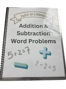 Faith in Literacy Addition & Subtraction Word Problems Workbook for Kindergarten 1st & 2nd Grade Math Problem Solving Skills Development, Learning Materials