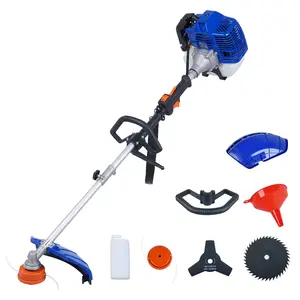 GAOMON 43CC Gas Powered Weed Wacker, 2-Cycle, 3-in-1 String Trimmer & Edger Lawn Tool, with 10" 3-Tooth & 40-Tooth Blades for Brush Cutting, 13" Heavy Duty Weed Eater with Shoulder Strap, for Lawn Care