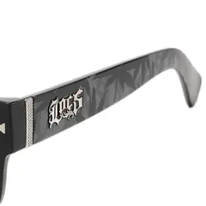 Leaf Print Locs Sunglasses with Black Frame