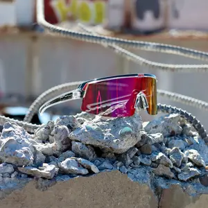 BOMB RIPPA ANSI Z87+ Safety Sunglasses with 7 Base Sports Wrap Cylinder Lens for Maximum Protection and Ergonomic Comfort