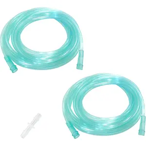 Oxygen Tubing 16.4 ft 2 Pack Green Crush Resistant with Connectors