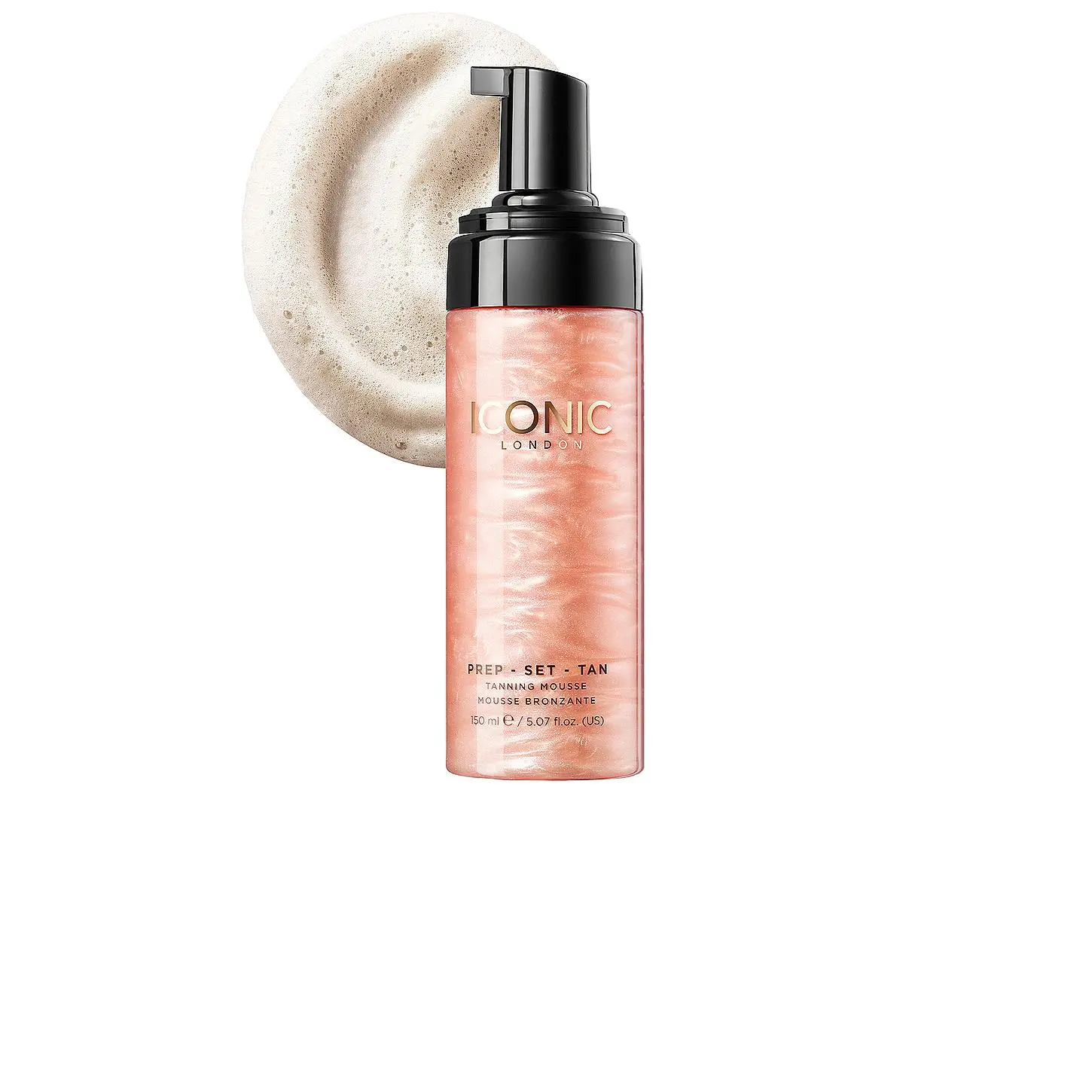 Iconic London Prep Set Tan Mousse, Original Formula, Self-Tanning Body Mousse for Sun-Kissed Glow (Beauty & Personal Care Tanning Product)
