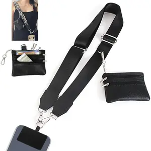 2026 Phone Strap with Zippered Pouch Universal Phone Lanyard Crossbody Wrist Strap with Wallet phone carrier Smartphone Cellphone