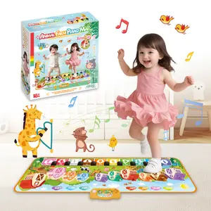 Animal Farm Piano Mat, 27-Key Musical Floor Mat for Toddlers, Educational Sensory Toy with Animal Sounds & Piano Keys Dance Mat Fabric