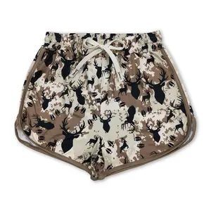 Adult women's leopard print casual shorts