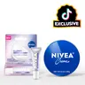 NIVEA Creme Moisturizing Cream Tin & Lip Care Set – German Formula Multi-Purpose Moisturizing Cream with Provitamin B5 & Glowy Lip Care Balm for Hydrated Skin & Soft Lips