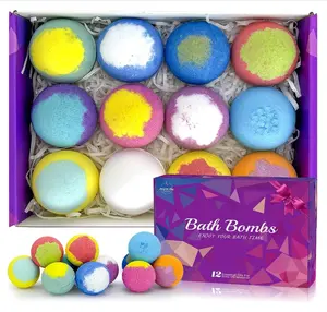 Bath Bombs for Women Gift Set 12 Pack Natural Relaxing Bath Bombs for Her，Aromatherapy Bubble Bath & Fizzy, Handmade Birthday Easter Basket Gifts for Women Gifts idea for Wife/Teens, Girlfriend,Kids