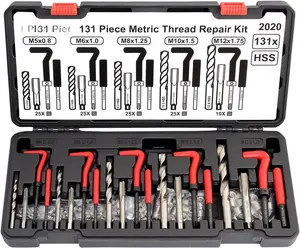 Helicoil Thread Repair Kit Metric, 131- HSS Drill Heli Coil Repair Kit M5 M6 M8 M10 M12